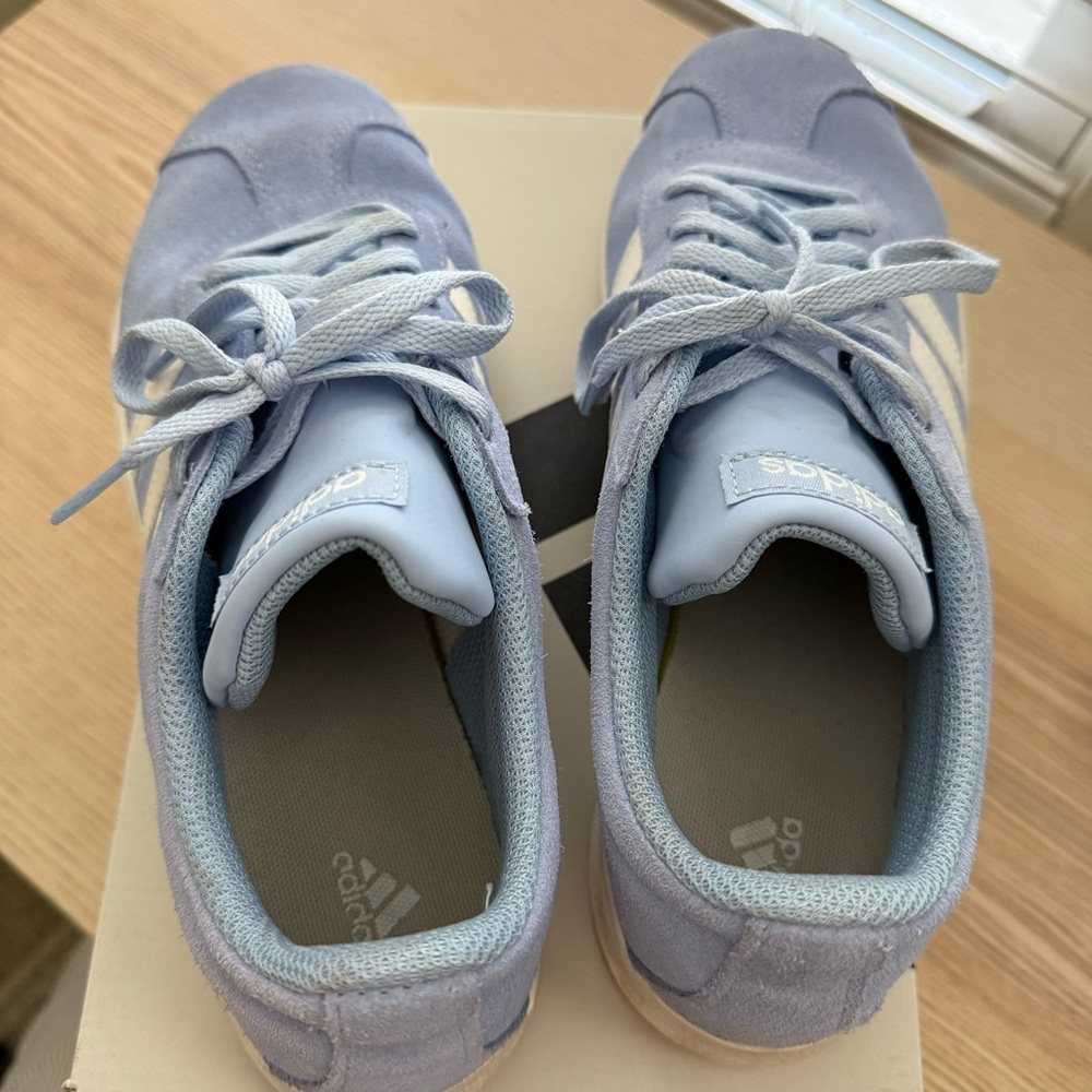 adidas Women’s Light Blue and White Sneakers - Picture 5 of 7
